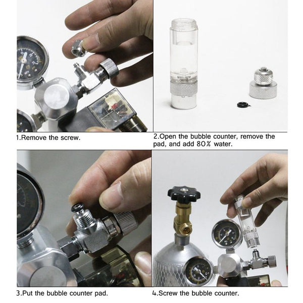 1X(Aquarium Co2 Regulator Tank Live Plant Flow Pressure Control Check Valve