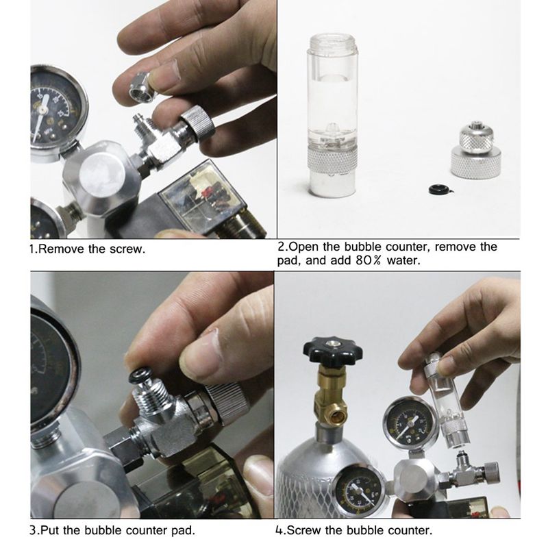 1X(Aquarium Co2 Regulator Tank Live Plant Flow Pressure Control Check Valve