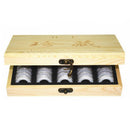 50 Coin Storage Boxes Round Coin Storage Wooden Box Commemorative Coin Coll I3E2
