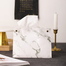 Marble Pattern Tissue Box Pu Leather Home Car Napkin Paper Container Paper  U7J2