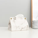 Marble Pattern Tissue Box Pu Leather Home Car Napkin Paper Container Paper  U7J2
