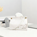 Marble Pattern Tissue Box Pu Leather Home Car Napkin Paper Container Paper  U7J2