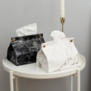 Marble Pattern Tissue Box Pu Leather Home Car Napkin Paper Container Paper  U7J2