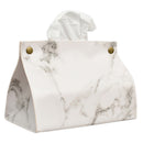 Marble Pattern Tissue Box Pu Leather Home Car Napkin Paper Container Paper  U7J2