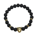 Retro Leopard Beaded Bracelet Natural Stone Bracelet For Men Volcanic Rock Bracelet