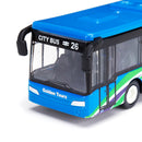 Red/Blue 15cm Alloy Pull Back Bus Bus Toys Car Model for Children