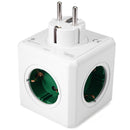Allocacoc Green Charging Dock Original PowerCube Socket EU Plug 5 Outlets Adapter 16A 250V 3680W Power Cube