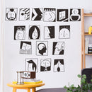 Miico FX42003 2PCS Glass Window And Door Decoration Stickers Wall Sticker DIY Sticker