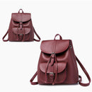 Ladies Backpack Fashion Causal Pu Leather Shoulder Retro Large Backpack Lad