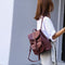 Ladies Backpack Fashion Causal Pu Leather Shoulder Retro Large Backpack Lad Y3A3