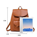 Ladies Backpack Fashion Causal Pu Leather Shoulder Retro Large Backpack Lad