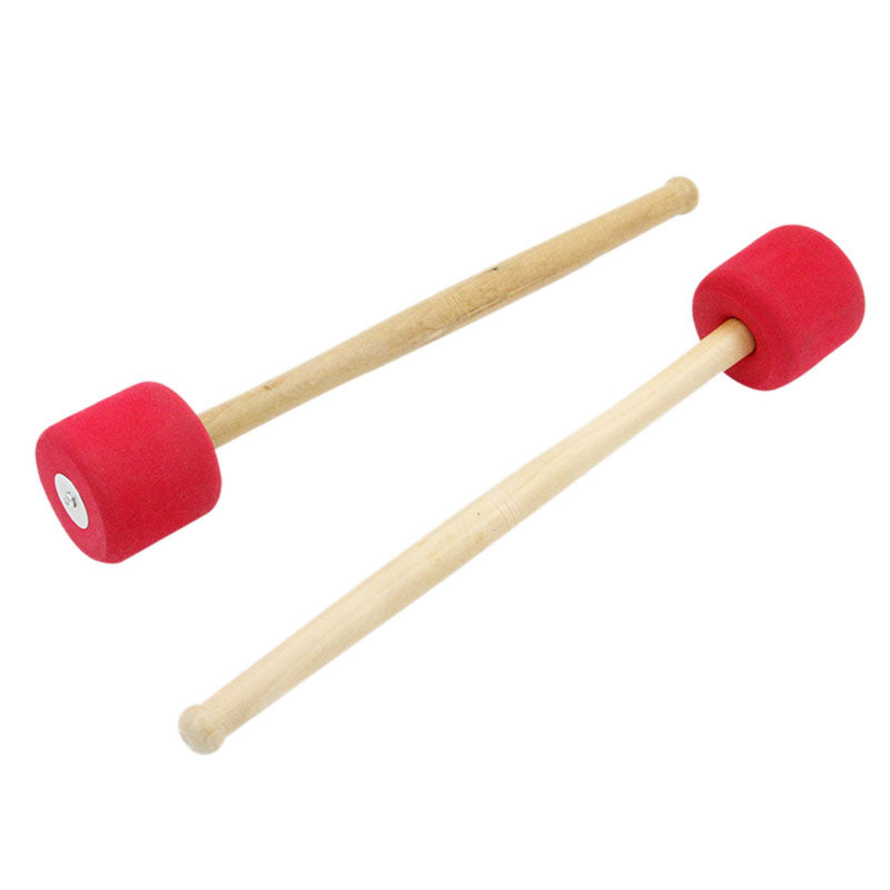 Bass Drum Mallets Sticks Red Foam Mallet With Wood Handle For Percussion Ba