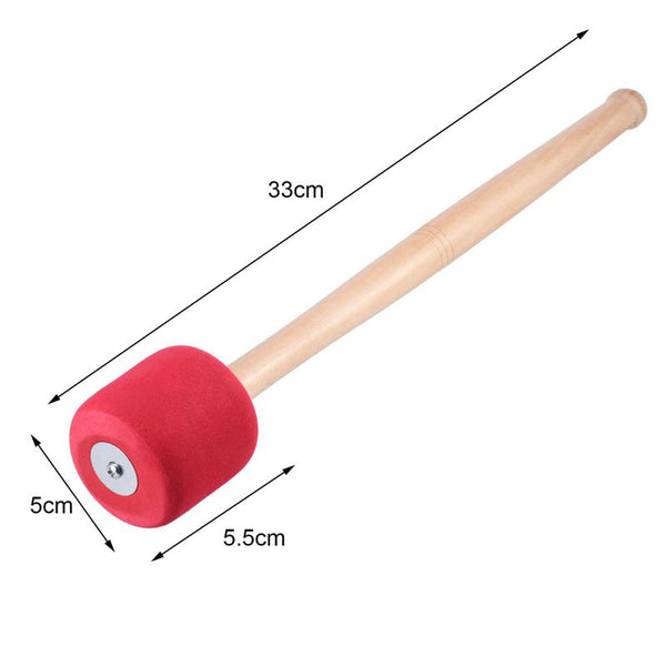 Bass Drum Mallets Sticks Red Foam Mallet With Wood Handle For Percussion Ba