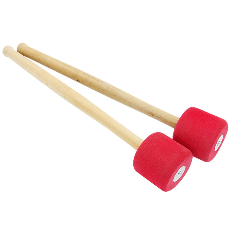 Bass Drum Mallets Sticks Red Foam Mallet With Wood Handle For Percussion Ba