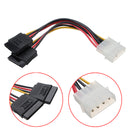 4 Pin IDE Molex To ATA SATA Y Splitter Hard Drive Power Adapter Cable