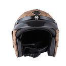 BYB Retro Chopper Motocross Motorcycle PU Leather Half Face Helmet