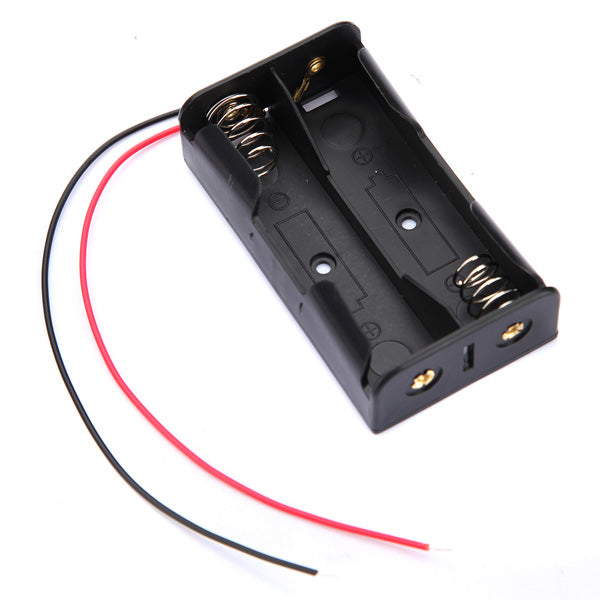 Plastic Battery Storage Case Box Holder For 2x18650 With Leads