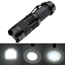 Q5 300LM Mini Zoomable LED Flashlight Black(1*AA/1*14500)