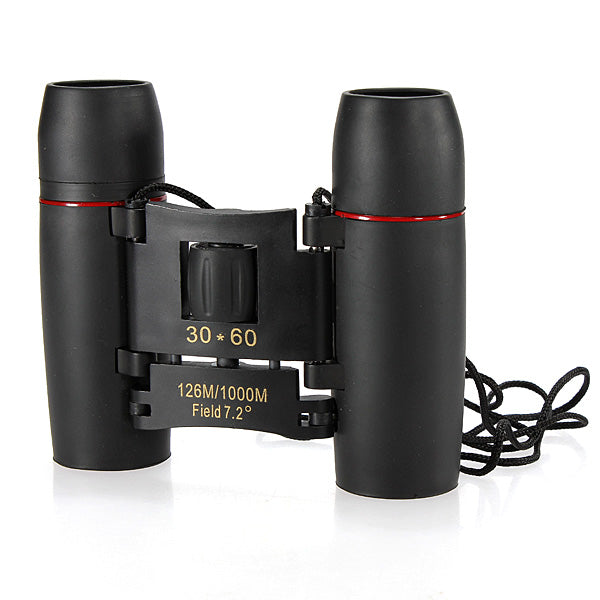 30x60 Folding Binocular HD Red Coated Film Lens Telescope Low Light Level Night Vision 126M/1000M