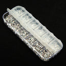 12 Grid Case Nail Art Tips Round Star Glaze Rhinestone Decorations