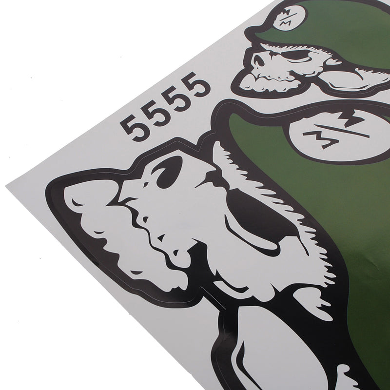 Green Skeleton Head Motorcycle Helmet Decorative Sticker