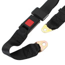 Black Car Seat Belt Lap Belt Two Point Adjustable Safety Universal Sets