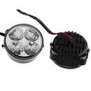 A Pair 4W DC 12V 4LED Round White Car Daytime Running Light