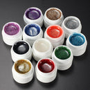 12 Colors Nail Art False French Glitter UV Gel Builder Polish Set