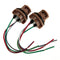 A Pair 7443 LED Bulb Brake Light Socket Harness Wire Plugs