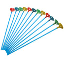 100 Pcs Blue Balloon Sticks With Multicolor Cups