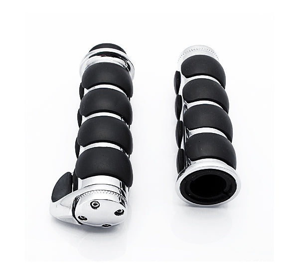 7/8 Inch Motorcycle Billet Aluminum Black Handlebar Hand Grips