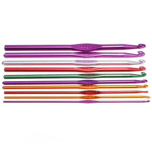 22Pcs Aluminum Crochet Knitting Needles Weave Craft Set