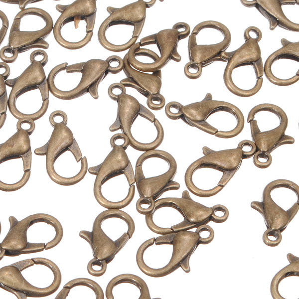 50pcs Lobster Clasps Claw DIY Jewelry Fastener Hook Findings 12mm
