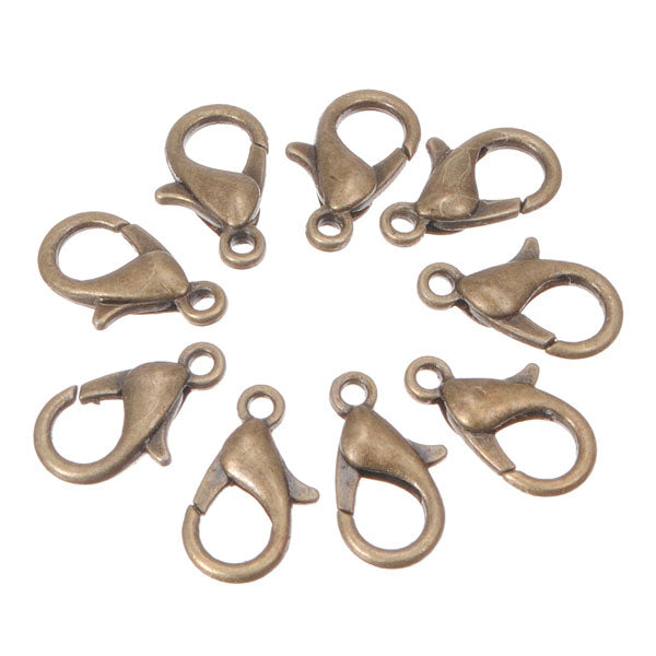 50pcs Lobster Clasps Claw DIY Jewelry Fastener Hook Findings 12mm
