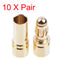 10x 3.5mm Gold Bullet Banana Connector Plug For ESC Battery Motor