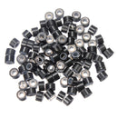 App 80 pcs Silicone Feather Hair Extension Tool Beads Micro Link Ring
