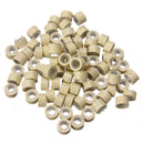 App 80 pcs Silicone Feather Hair Extension Tool Beads Micro Link Ring