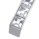 Cabinet Wardrobe Crystal Glass Diamond Square Knob Pull Handle
