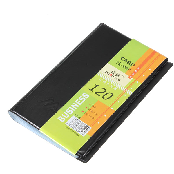 Business Name ID Credit Card Holder Bookcase Organizer Black