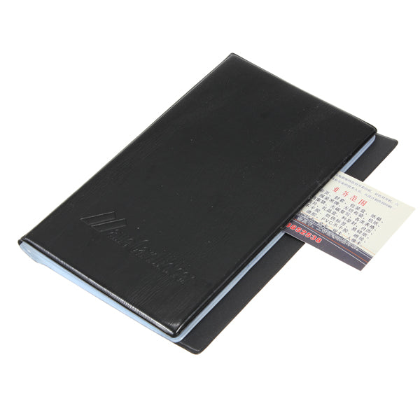 Business Name ID Credit Card Holder Bookcase Organizer Black