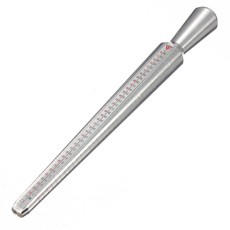 Metal Ring Measure Sizer Guage Mandrel Finger Sizing Stick
