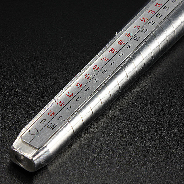 Metal Ring Measure Sizer Guage Mandrel Finger Sizing Stick