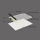 1X(A4 Light Box Tracer With Scale Ultra-Thin Usb Dimmable Brightness Led Ar