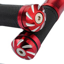 7/8inch Red Hand Grips Handlebar Rubber for Kawasaki