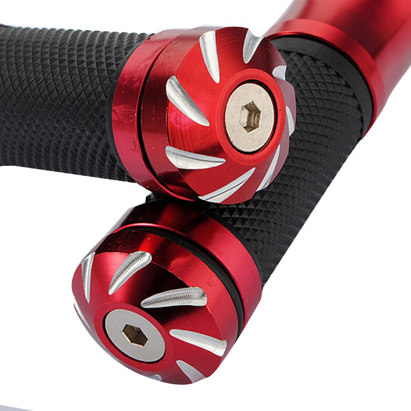 7/8inch Red Hand Grips Handlebar Rubber for Kawasaki