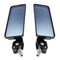 8mm/10mm Motorcycle Review Mirrors Blue Glass Lens Chrome Rrectangle
