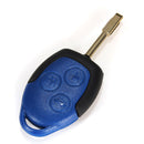 Transit Connect 3 Button Remote Key Blue Case with Uncut Blade for Ford