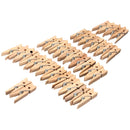 100PCS 35mm Natural Wooden Photo Paper Clips