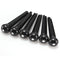 A Set of Black/White 6 Guitar Bridge Pins 1 Saddle Nut for Folk Guitar