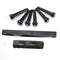 A Set of Black/White 6 Guitar Bridge Pins 1 Saddle Nut for Folk Guitar